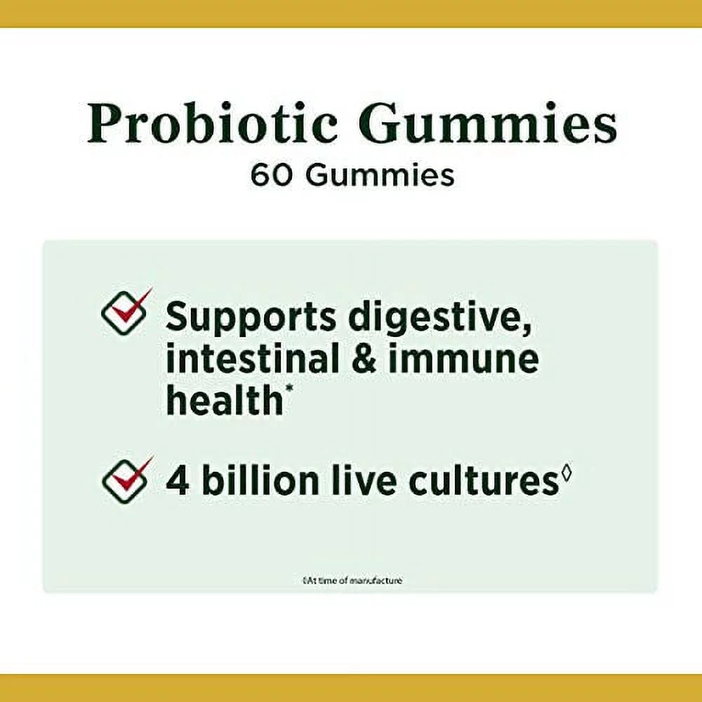 Nature's Bounty Probiotic Gummies for Immune & Digestive Health, 60 Count X2206
