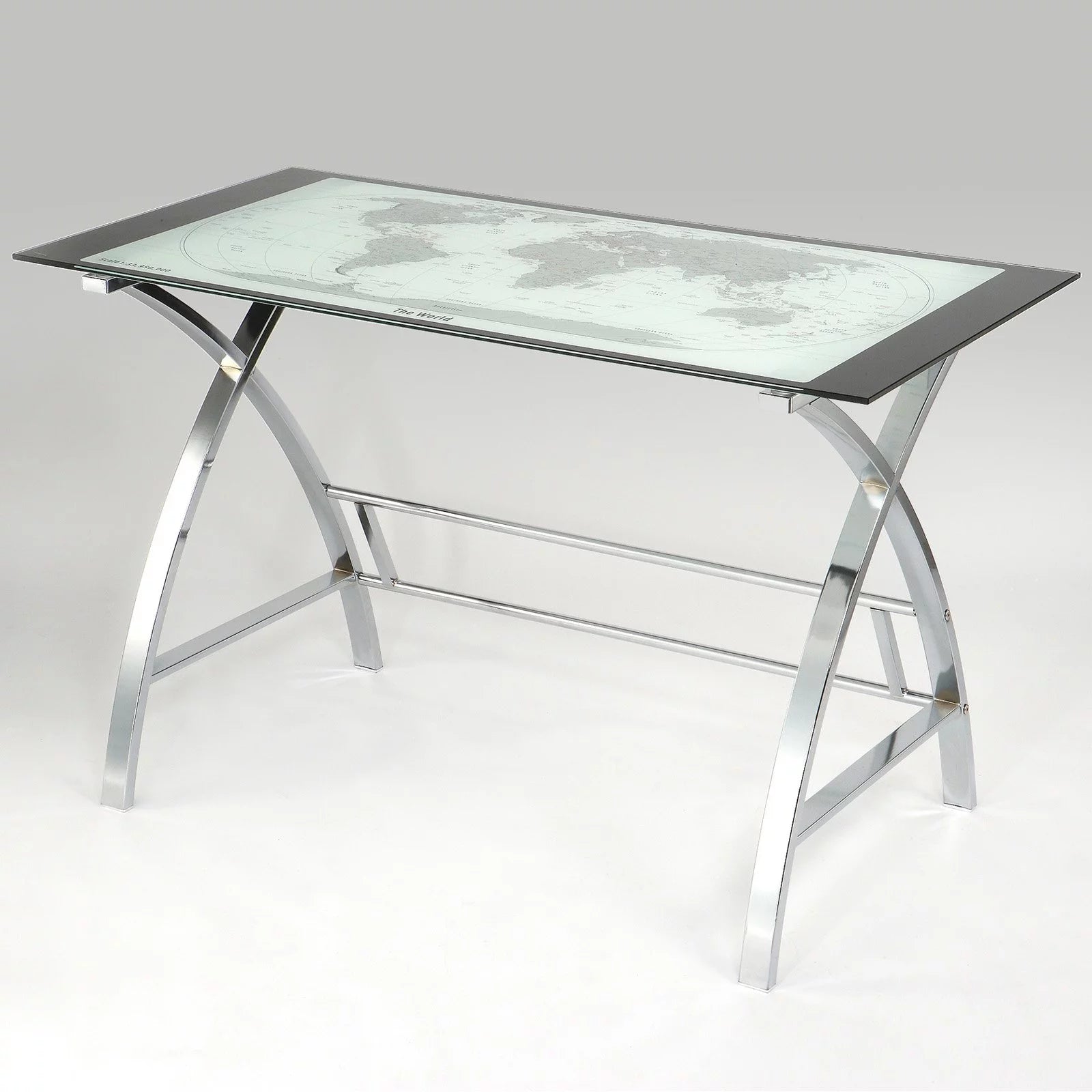 Powell World Map Computer Desk R5561
