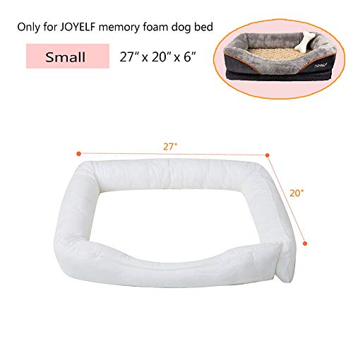 JOYELF Orthopedic Memory Foam Dog Bed Replacement Bolster Insert - Medium S3974