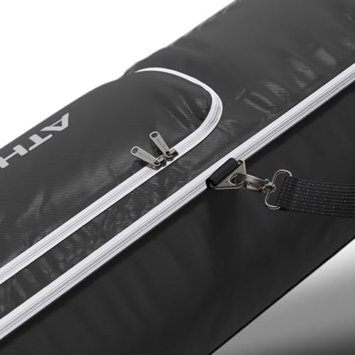 Athletico Rolling Double Ski Bag - Padded with Wheels for Air Travel B30325