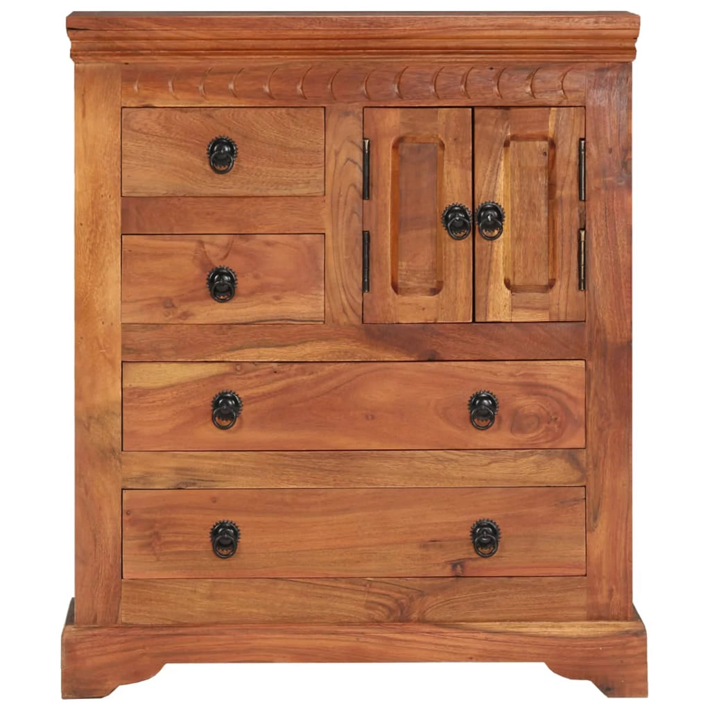 Dcenta Wooden Sideboard Cabinet with 4 Drawers Acacia Wood I968482