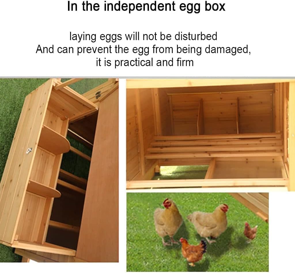 Deluxe Wooden Chicken Coop Indoor Outdoor Rabbit Hutch Bunny Cage Y44570