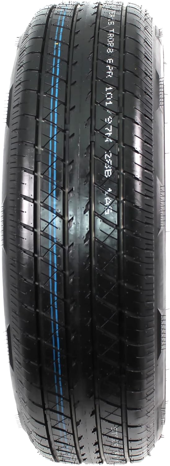 eCustomRim Radial Trailer Tire on Rim ST205/75R15 5 Lug White Modular P530