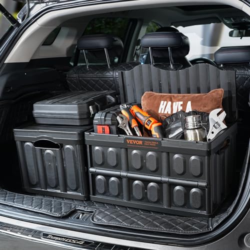 VEVOR 45L Collapsible Storage Bins with Lids, 3 Packs, Stackable Q89412