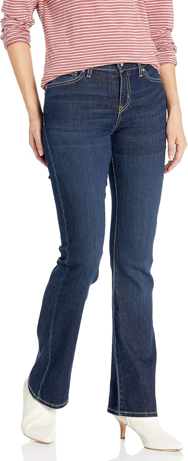 Signature by Levi Strauss & Co Women's Modern Boot Cut Jeans, Stormy Sky, 16 Short
