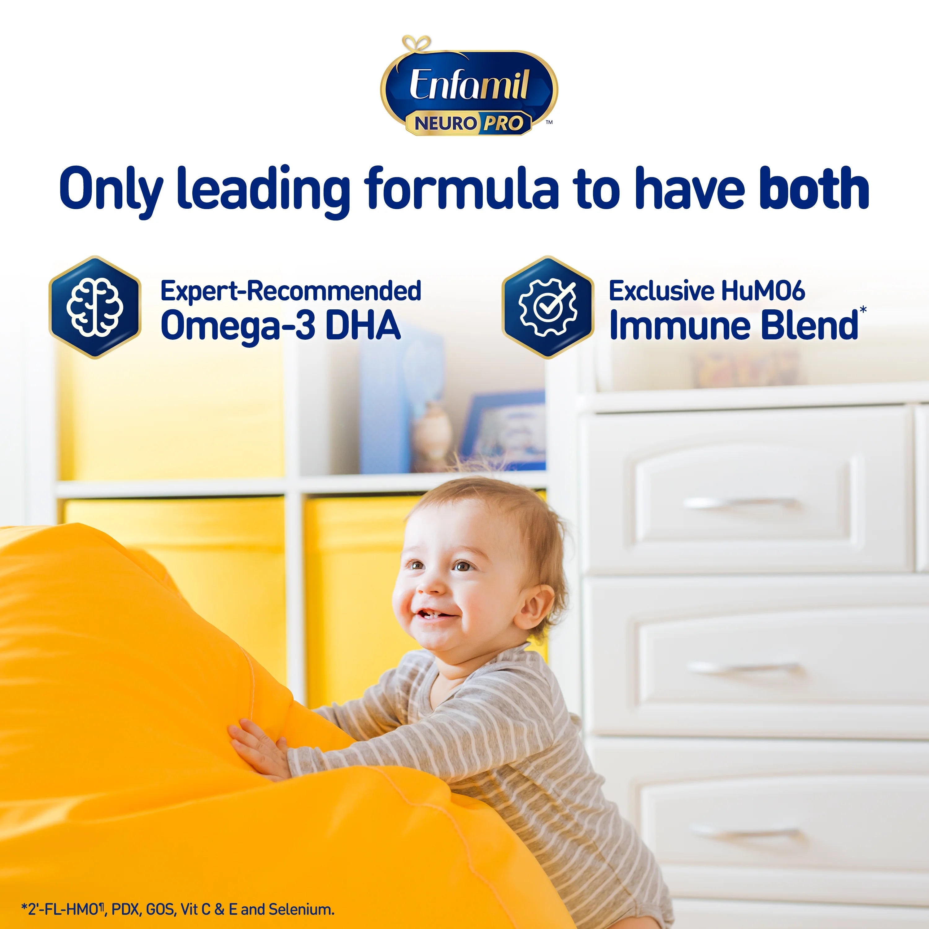 Enfamil NeuroPro Baby Formula, Milk-Based Infant Nutrition, Non-GMO, 125.6 oz X405461