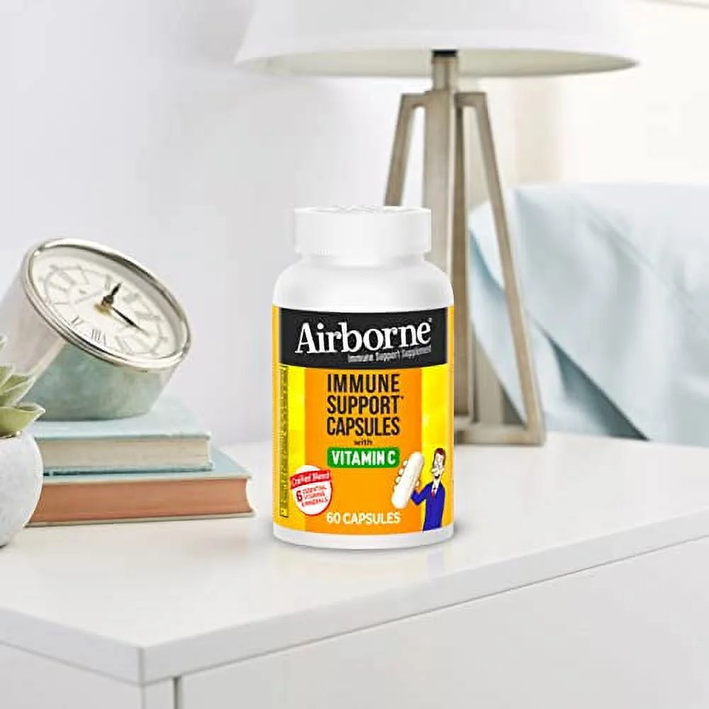Airborne Vitamin C 500mg Capsules with Zinc & Selenium, 60ct F33038