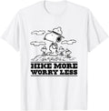 Peanuts - Snoopy & Woodstock Hike More Worry Less T-Shirt