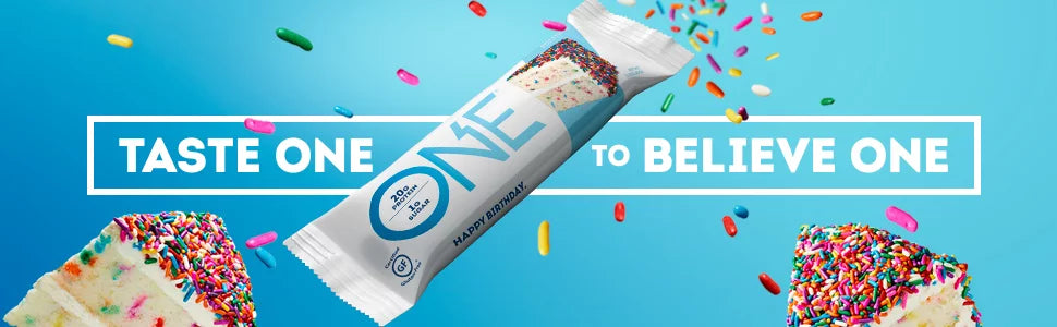 ONE Protein Bar, Birthday Cake, 20g Protein, 12 Count X6746