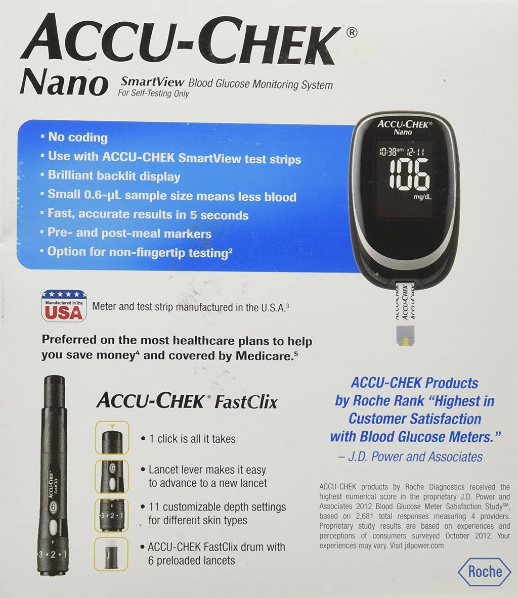 Accu-Chek Nano Smartview Blood Glucose Monitoring System Kit F16208