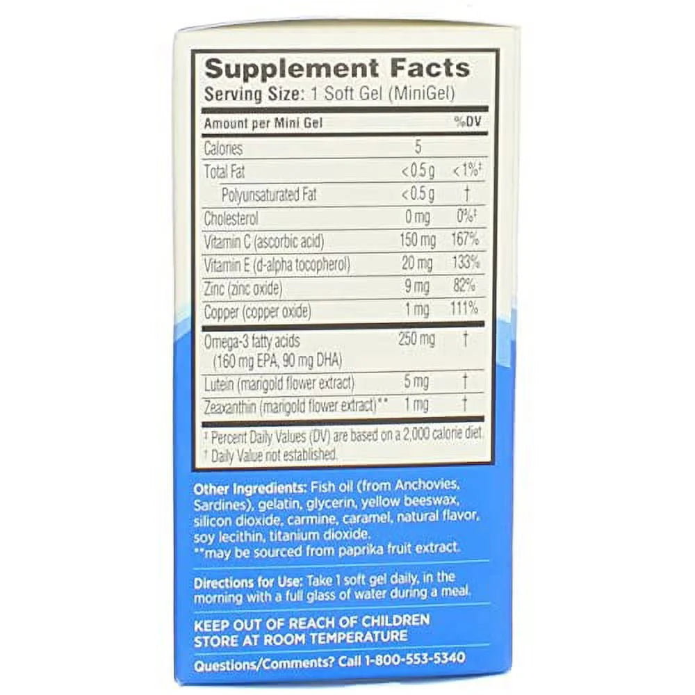 Ocuvite Adult 50+ Eye Vitamin & Mineral Softgels, 50 ea (Pack of 4) U50516