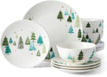 Lenox 893565 Balsam Lane 12-Piece Dinnerware Set, Green