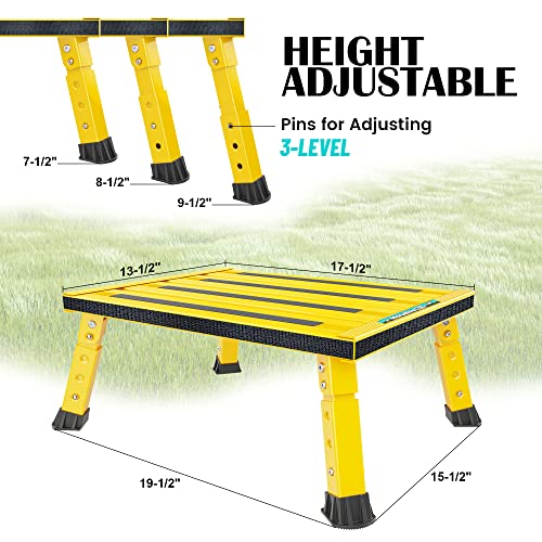 3-Level Adjustable Aluminum Folding RV Steps, 1000 lb Capacity G461