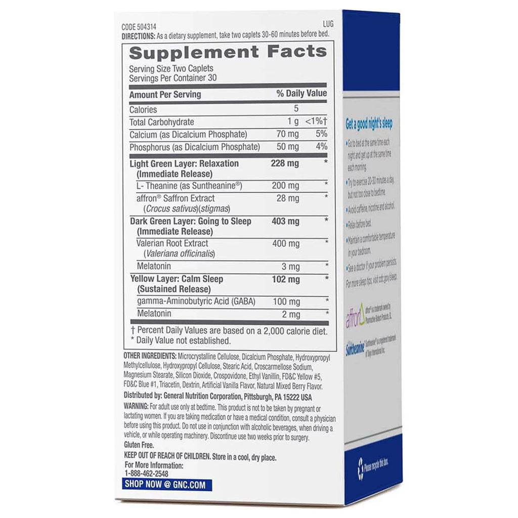 GNC Tri-Sleep 60 Caplets O236552