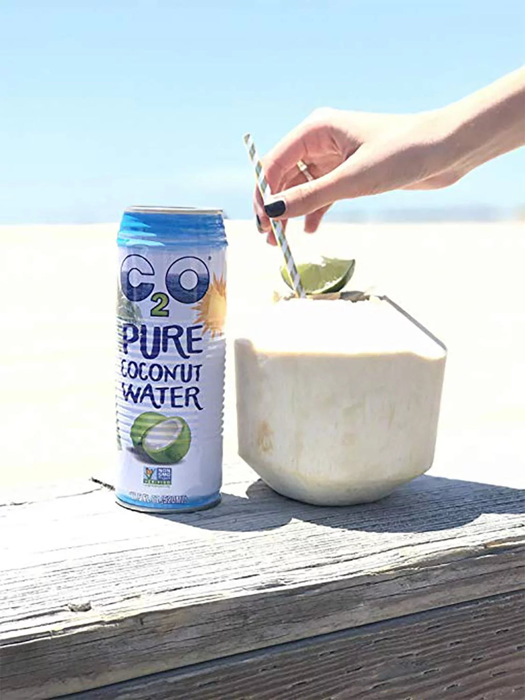 C2O Pure Coconut Water, No Added Sugar, 17.5 FL OZ (Pack of 12) D829