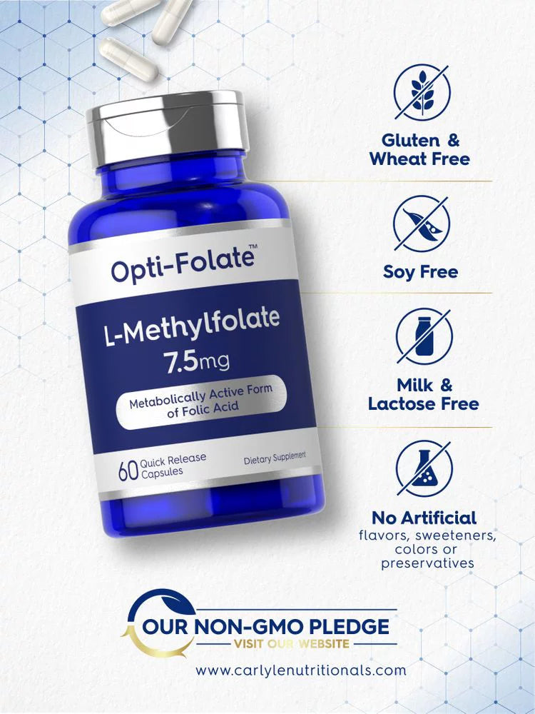 L Methylfolate 7.5 mg 60 Capsules by Opti-Folate T626789