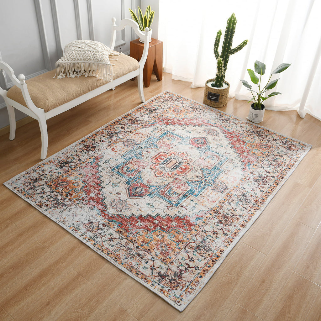 Lochas Vintage Bohemian Area Rug 5' x 8' Orange I20647