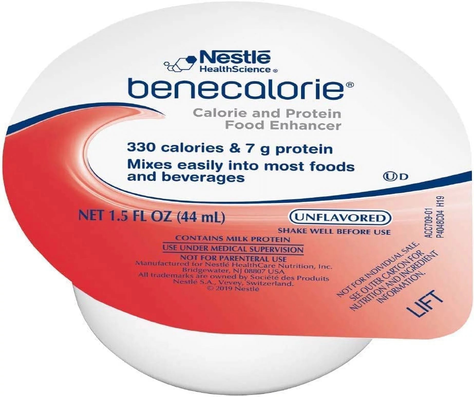 Nestle Resource Benecalorie Protein Liquid Supplement, 1.5 oz, 24 Ct M9666