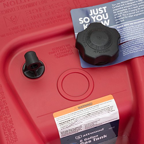 Attwood 6-Gallon Portable Marine Boat Fuel Tank V678