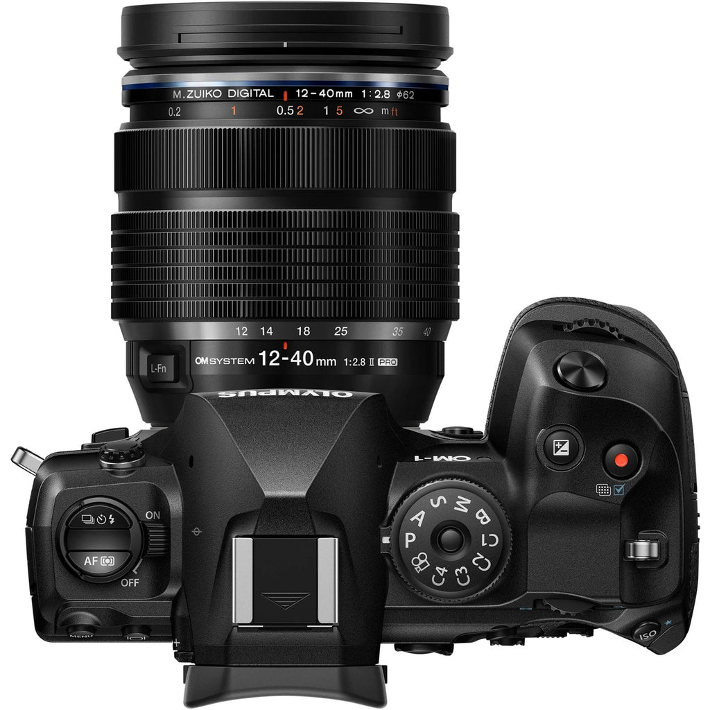 Olympus OM SYSTEM OM-1 20.4MP Mirrorless Camera with Lens, Black J55425