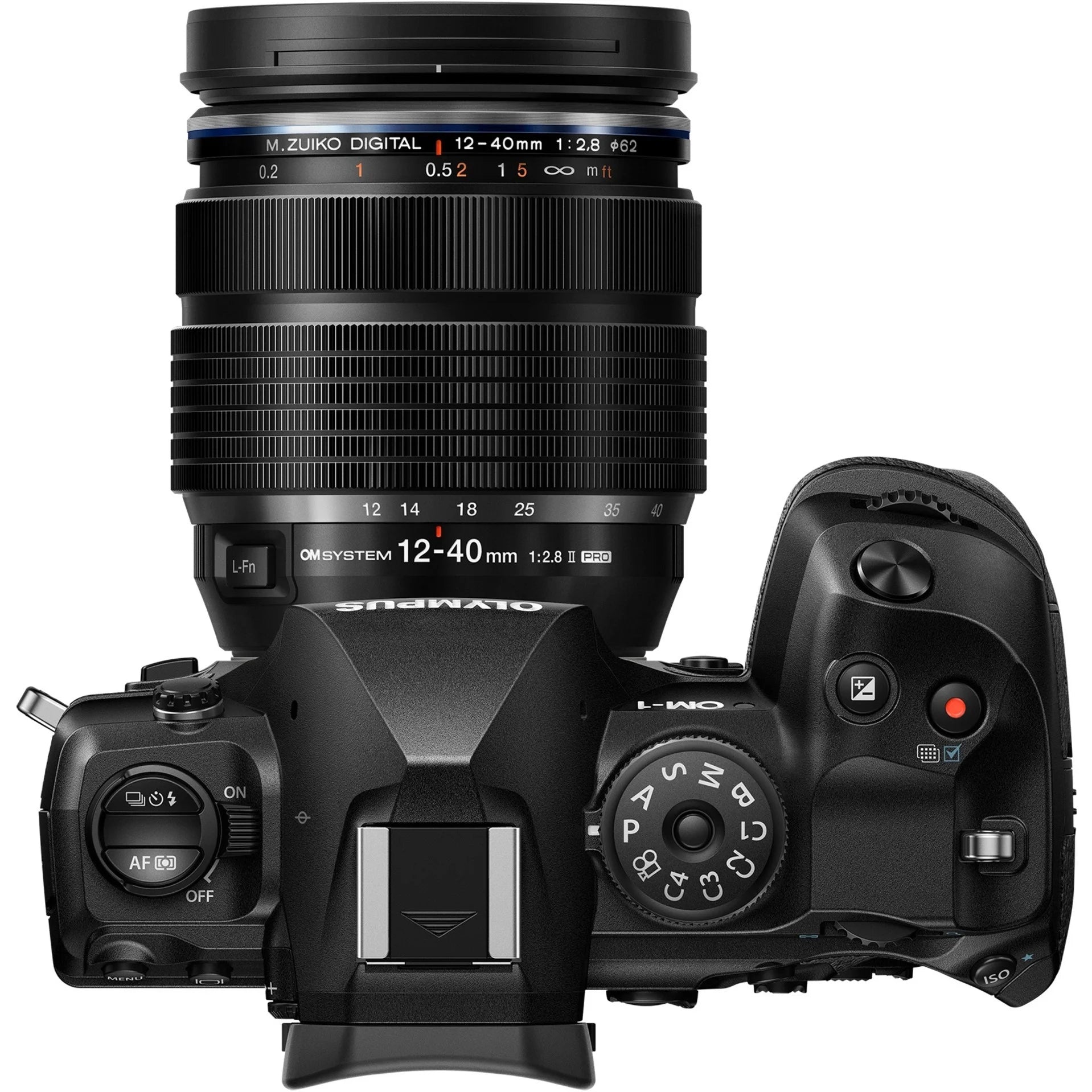 Olympus OM SYSTEM OM-1 20.4MP Mirrorless Camera with Lens, Black J55425