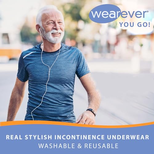 Wearever Men's Incontinence H-Fly Boxer Briefs 6 Pack Navy Small J772795