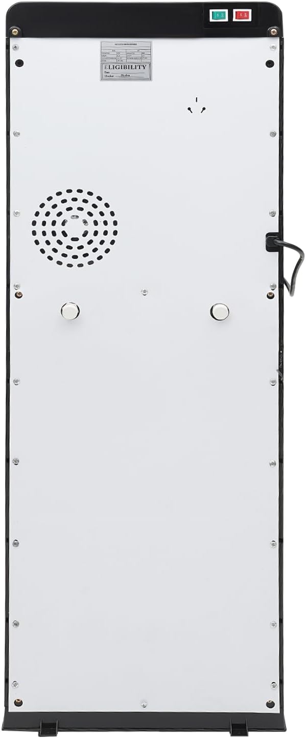 Bottom Loading Water Cooler Dispenser Hot Cold with Storage Cabinet Child Safety Lock Silver Grey P503862