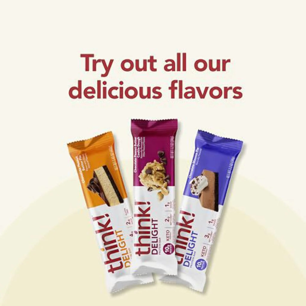 Think! Keto Protein Bars, Chocolate Peanut Butter Cookie Dough, 10 Count M82324