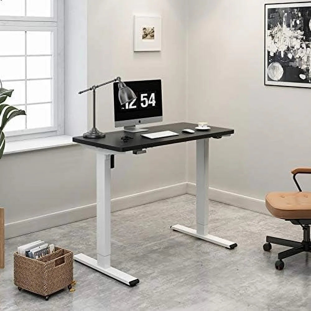 HJZBNONE Adjustable Height Desk 40 x 24 Inches Electric Sit Stand Home Office Table R8140