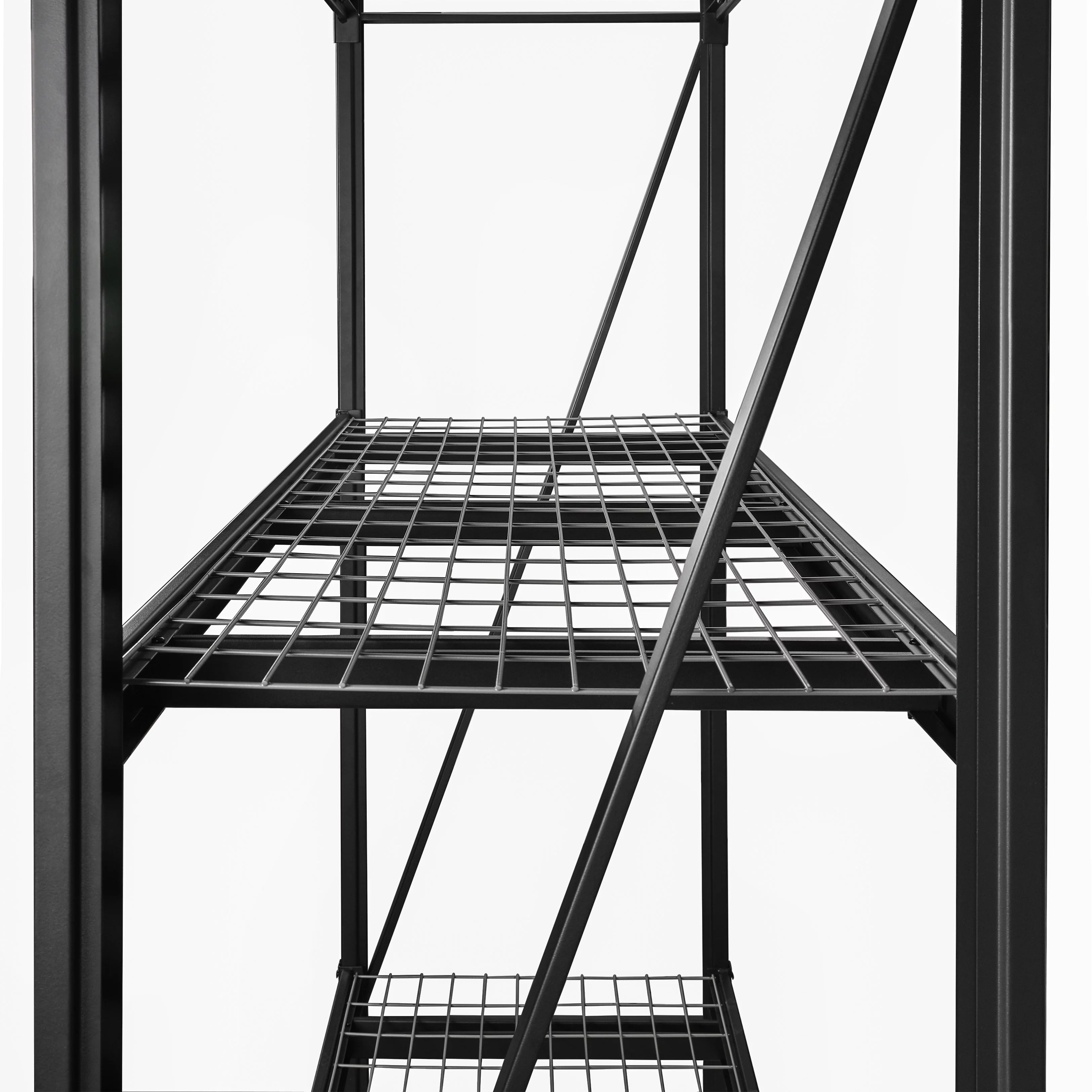 WORKPRO Steel 3-Tier Storage Shelf Unit 72" H x 77" W x 24" D, Black L948397