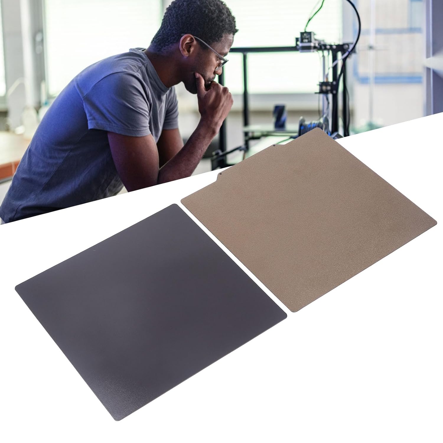 3D Printer Build Plate Carbon Fiber PET Textured PEI Spring Steel Sheet F6852