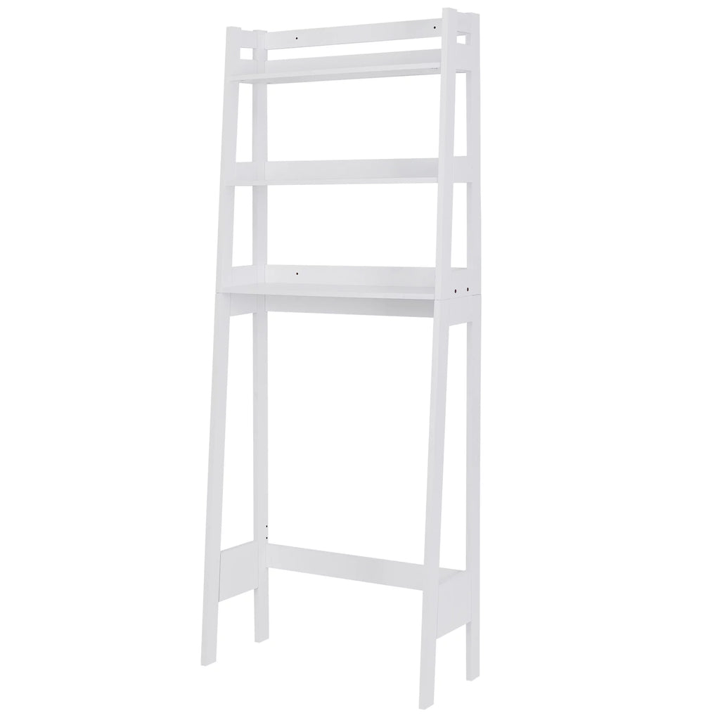 ZENY Over-The-Toilet Storage Shelf 3-Tier Wooden Bathroom Organizer White F420371