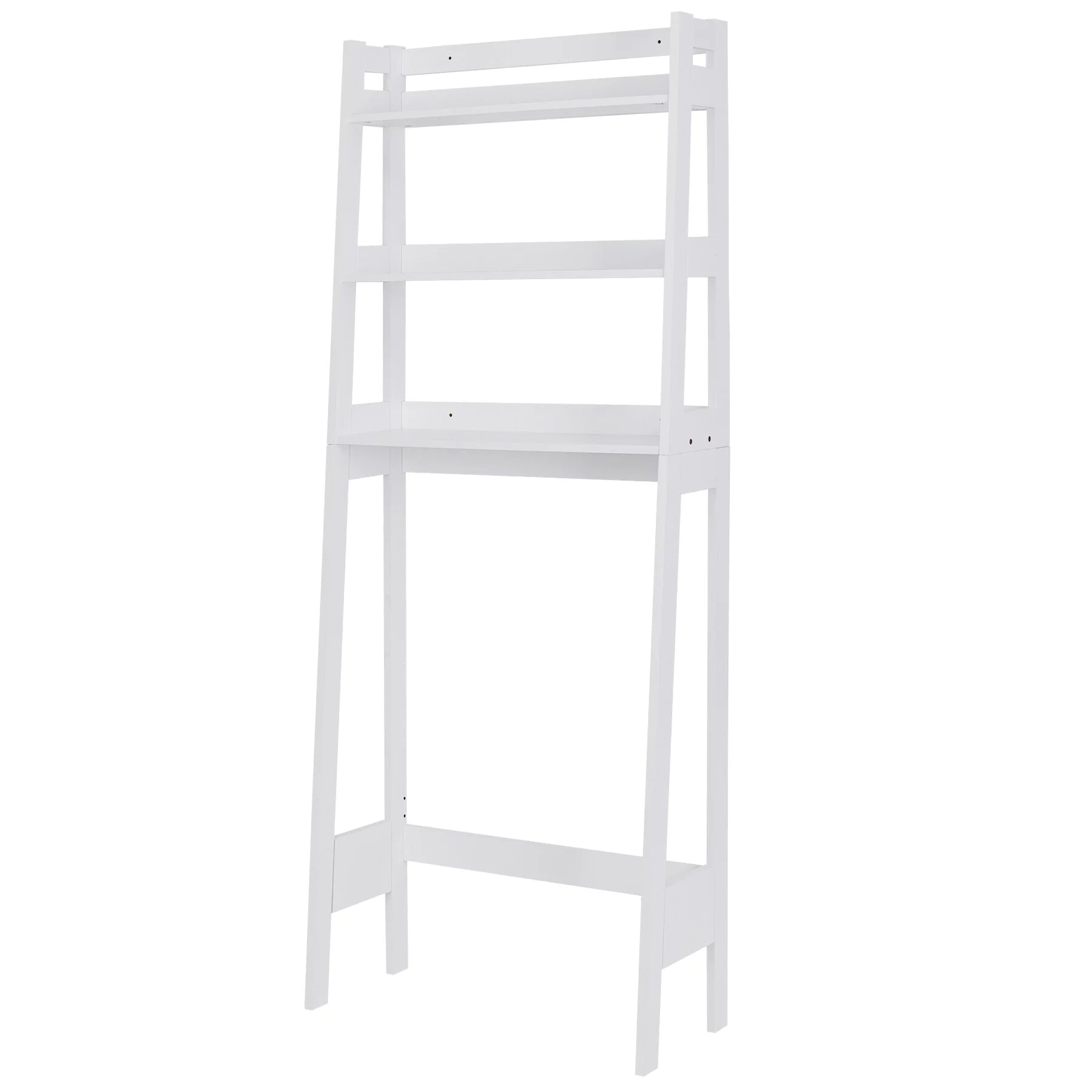 ZENY Over-The-Toilet Storage Shelf 3-Tier Wooden Bathroom Organizer White F420371