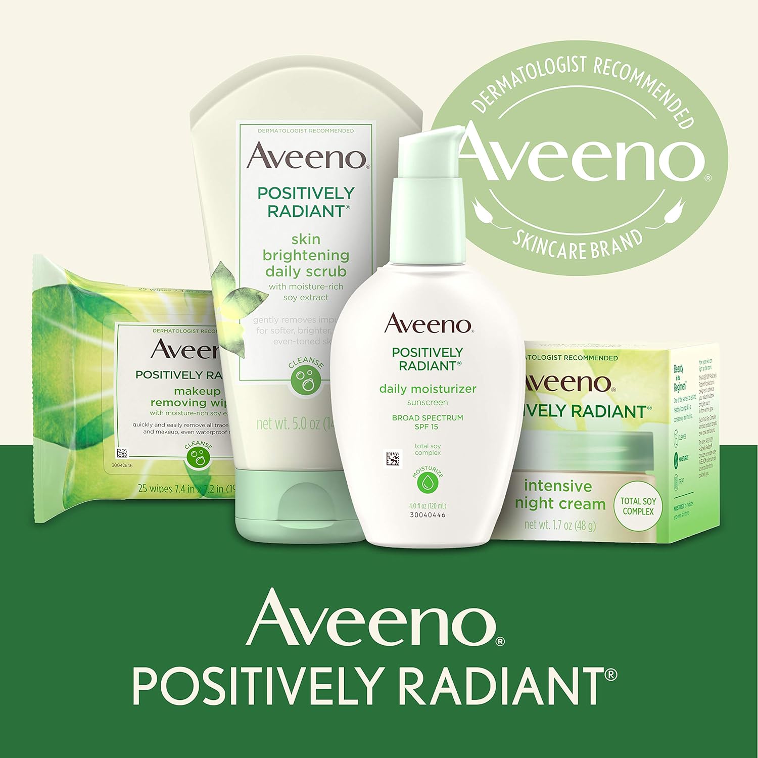 Aveeno Positively Radiant Daily Face Moisturizer SPF 15, 4 fl. oz C5945