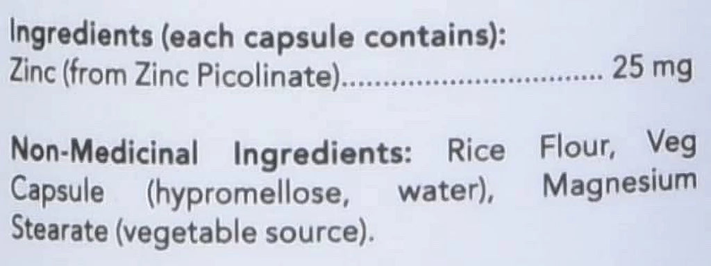 NOW Zinc Picolinate 25mg Z84785