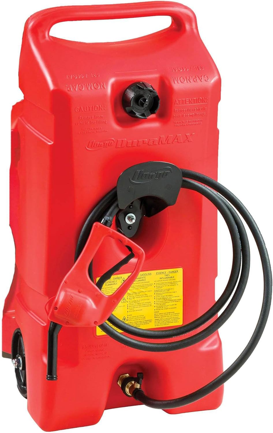Scepter 14 Gallon Portable Gas Fuel Tank Container with Siphon Pump, 2 Pack, Red M895004