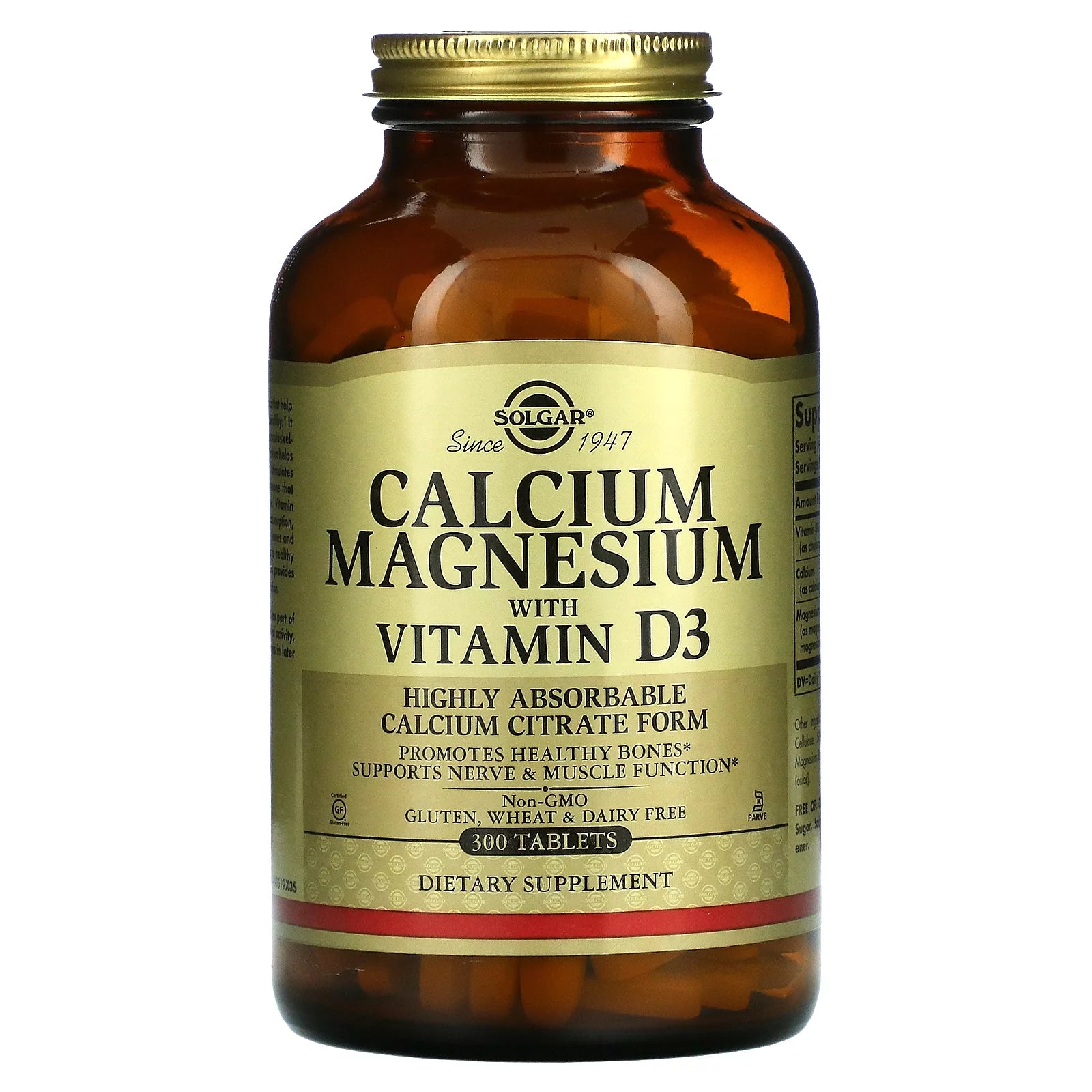 Solgar, Calcium Magnesium with Vitamin D3, 300 Tablets