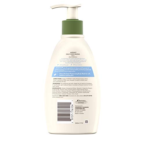 Aveeno Sheer Hydration Daily Moisturizing Lotion for Dry Skin, Fragrance-Free, 12 Fl. Oz J352