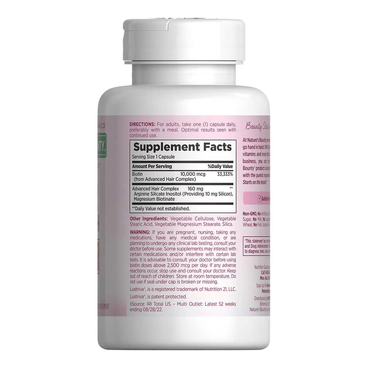 Nature's Bounty Optimal Solutions Hair Growth, 2 Pack, 90 Capsules T643129