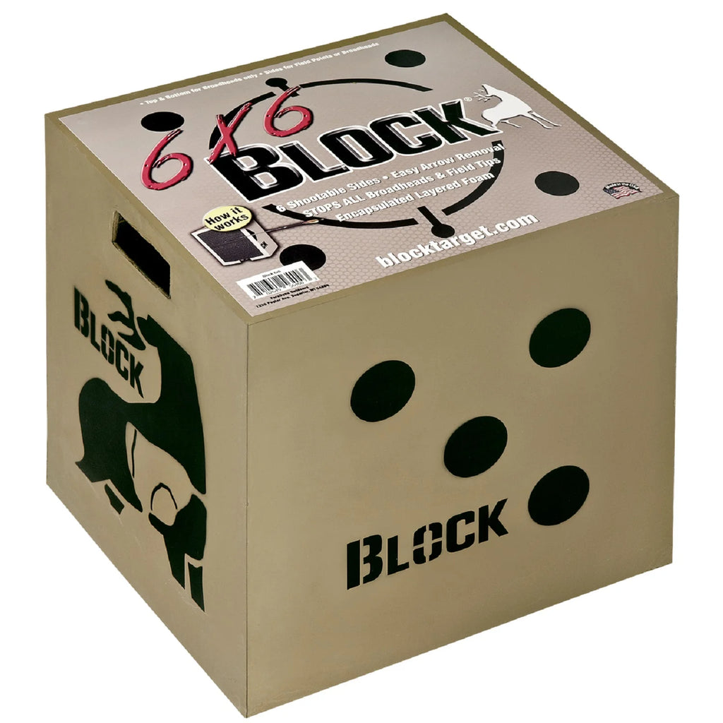 Block 6x6 Sided Archery Target-18"x18"x16"