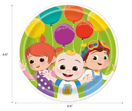 Cocomelon Birthday Party Supplies with Cake Plates and Napkins O392
