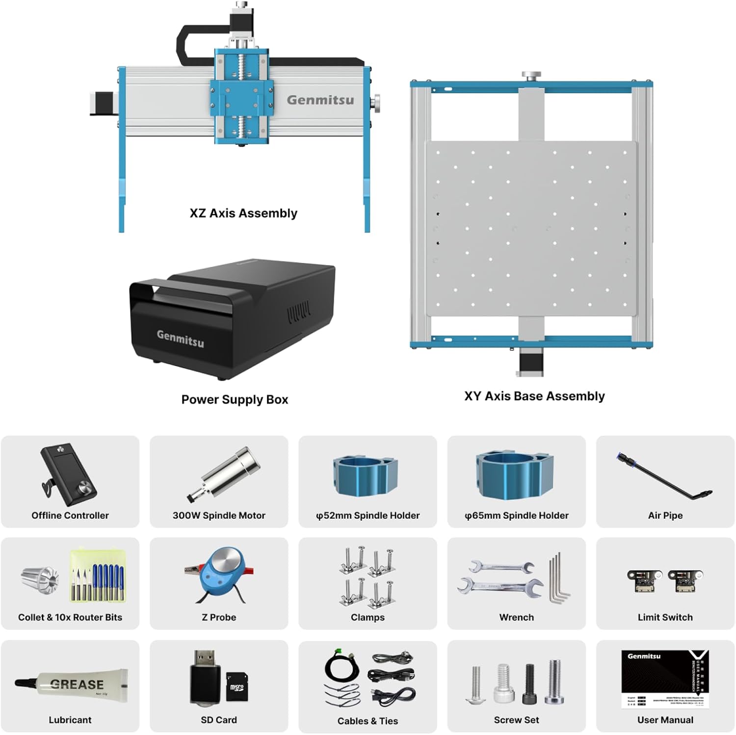 Genmitsu 3030-PROVer MAX CNC Router Machine with Linear Guide & Ball Screw Motion B284495