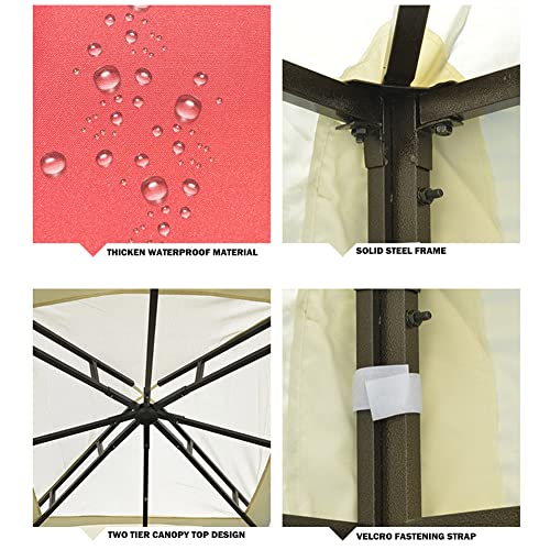 Gazebo Canopy Replacement Top 10x10 FT Grey R8604