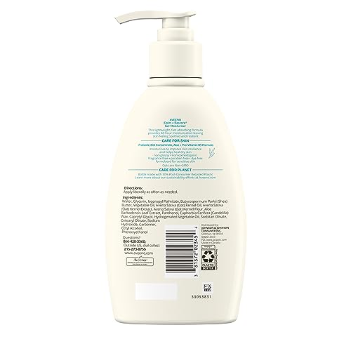Aveeno Calm + Restore Body Moisturizer Gel for Sensitive Skin, Fragrance Free, 12 OZ V2476