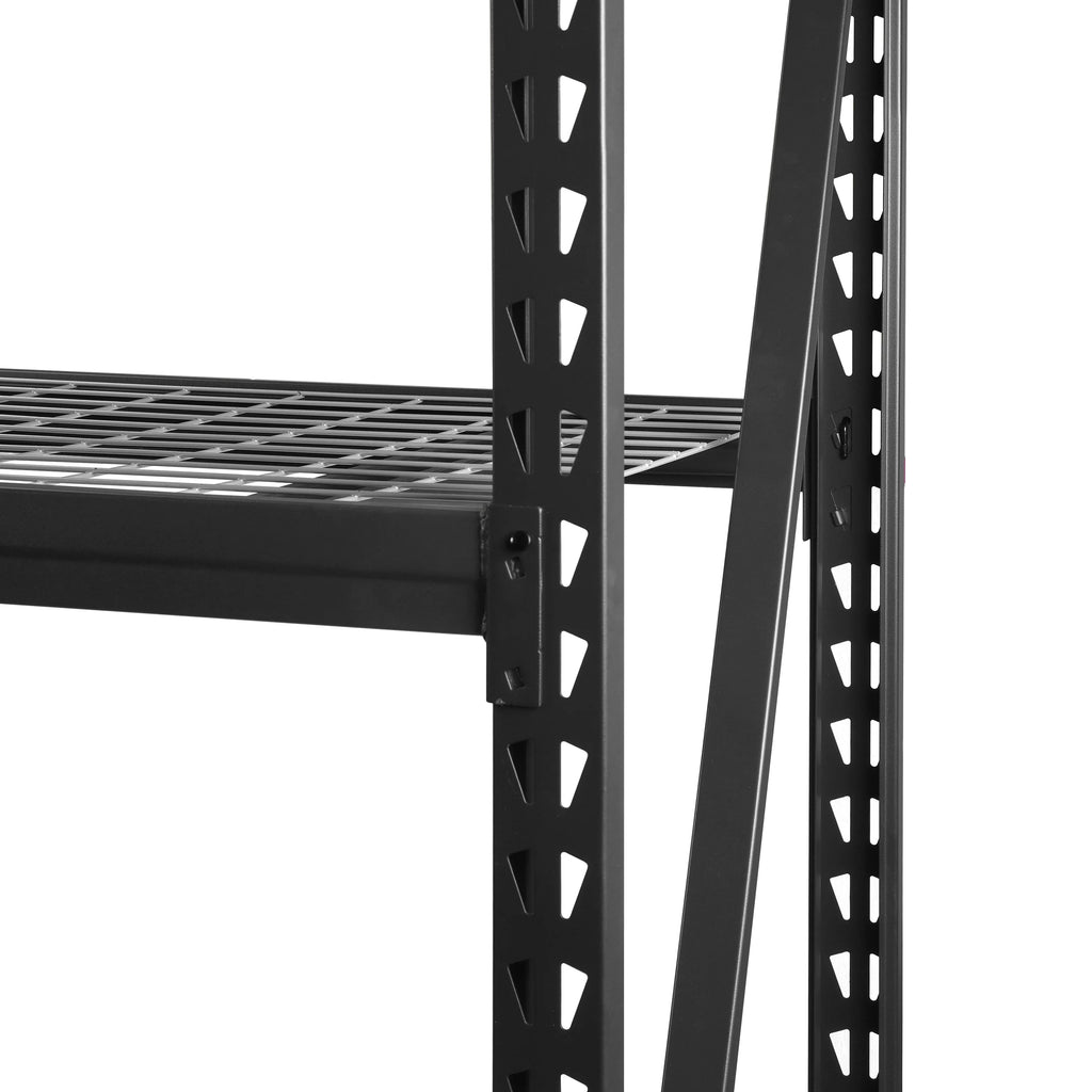 WORKPRO Steel 3-Tier Storage Shelf Unit 72" H x 77" W x 24" D, Black L948397