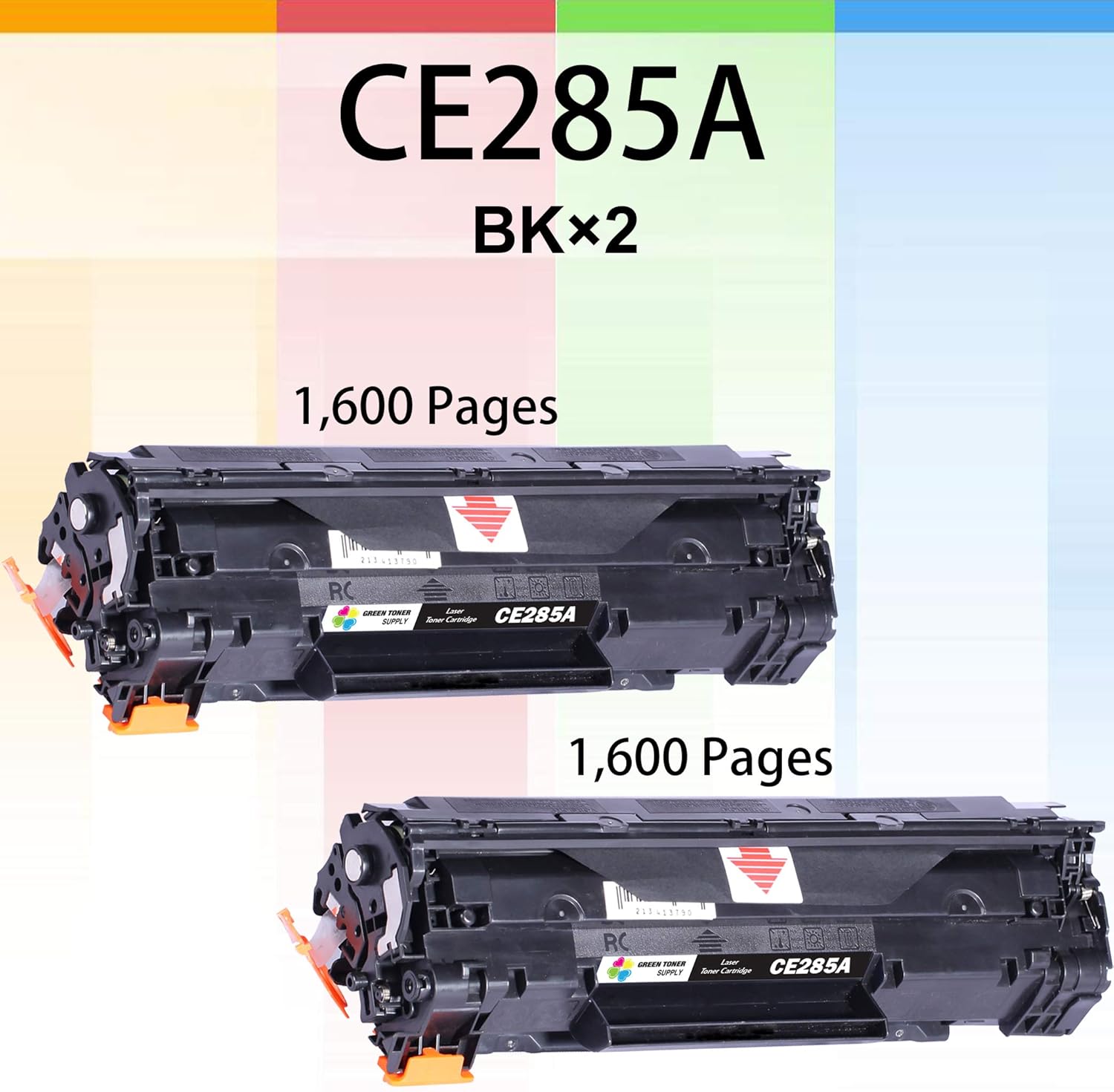 GTS Compatible HP 85A 285A CE285A Toner Cartridge 2-Pack Black O958762