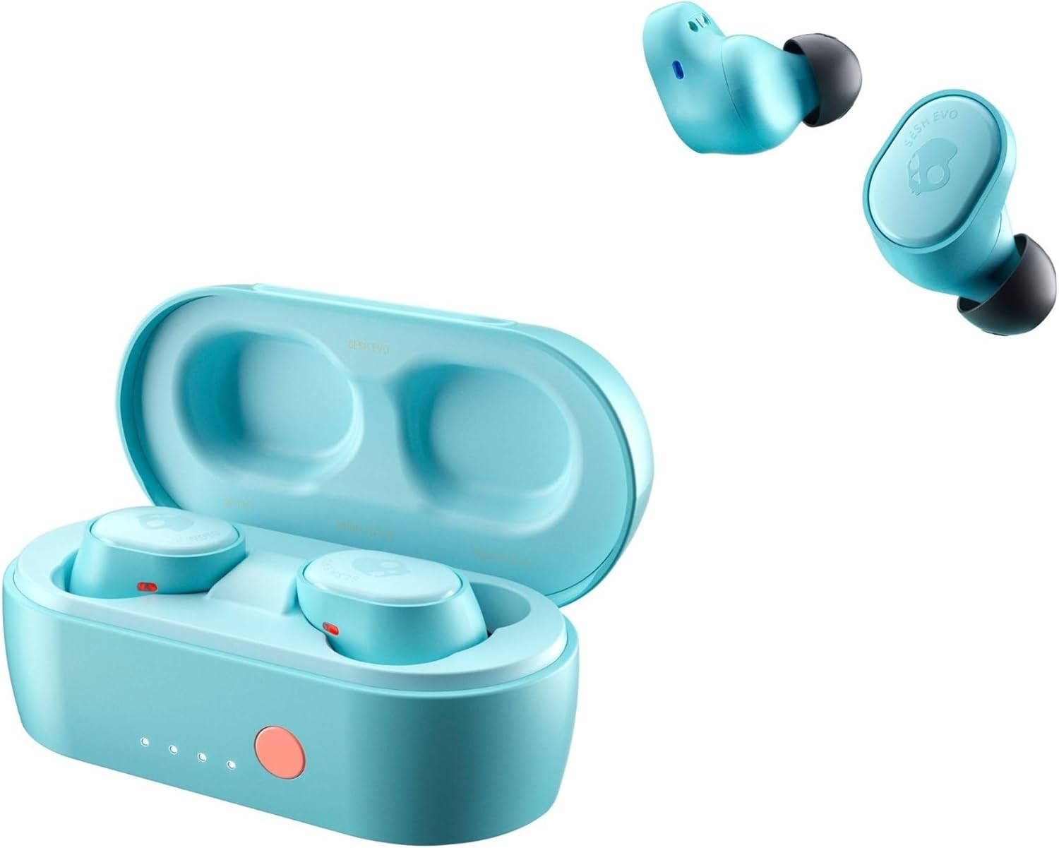 Skullcandy Sesh Evo True Wireless Earbuds with Charging Case (Bleached Blue) U688
