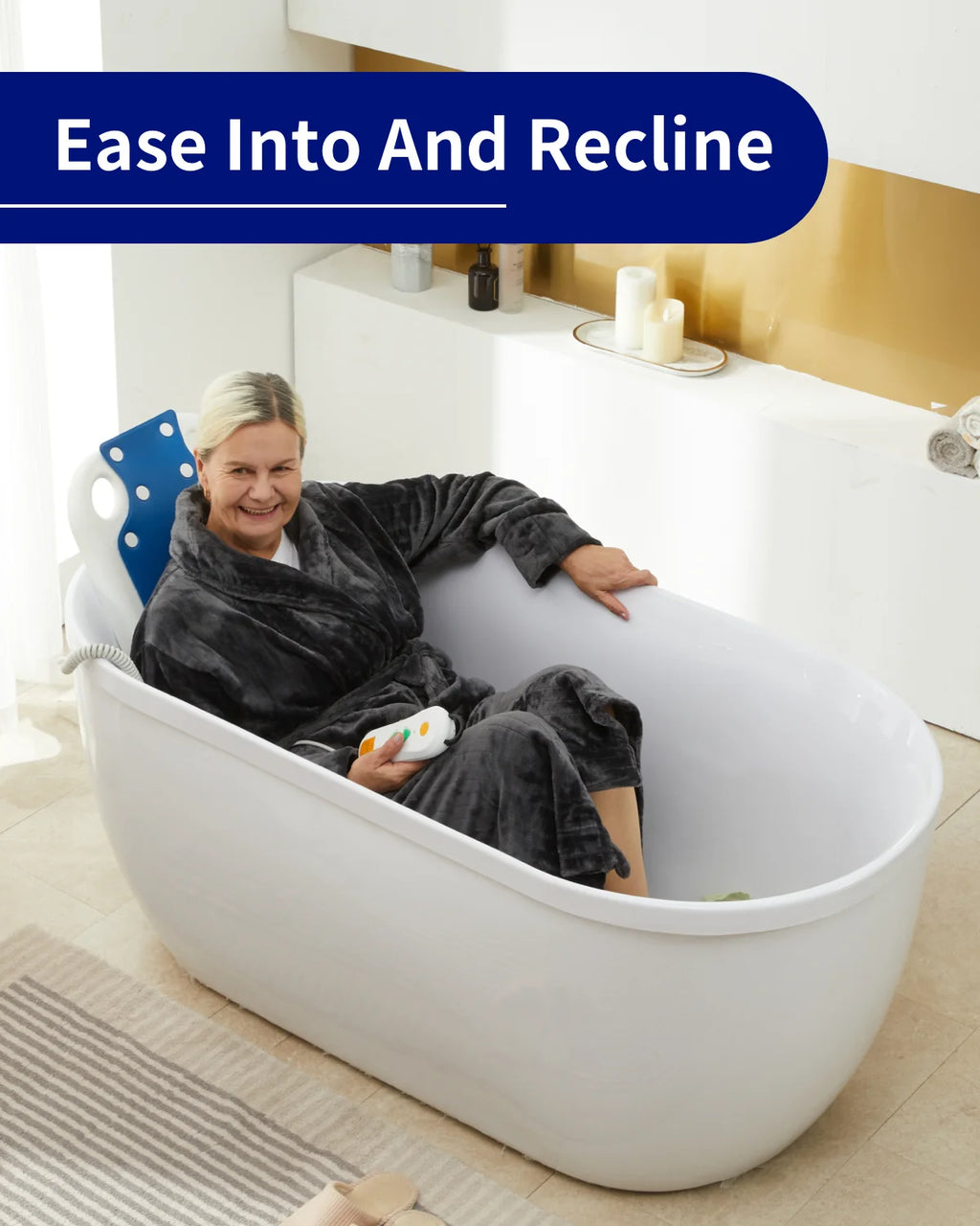 Electric Bath Lift Chair for Bathtubs, 300LB Capacity, Non-Slip Suction Cups Y821