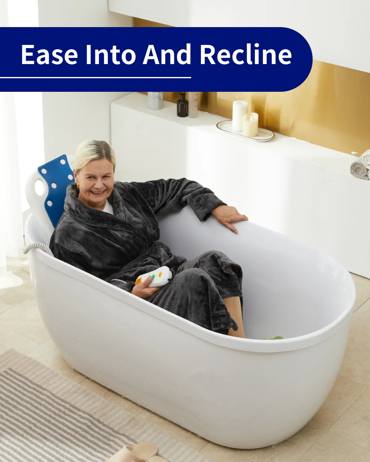Electric Bath Lift Chair for Bathtubs, 300LB Capacity, Non-Slip Suction Cups Y821