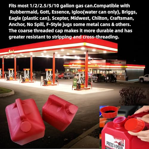 Gas Can Cap Replacement 5 Gallon Coarse Thread (Pack of 5) Y514